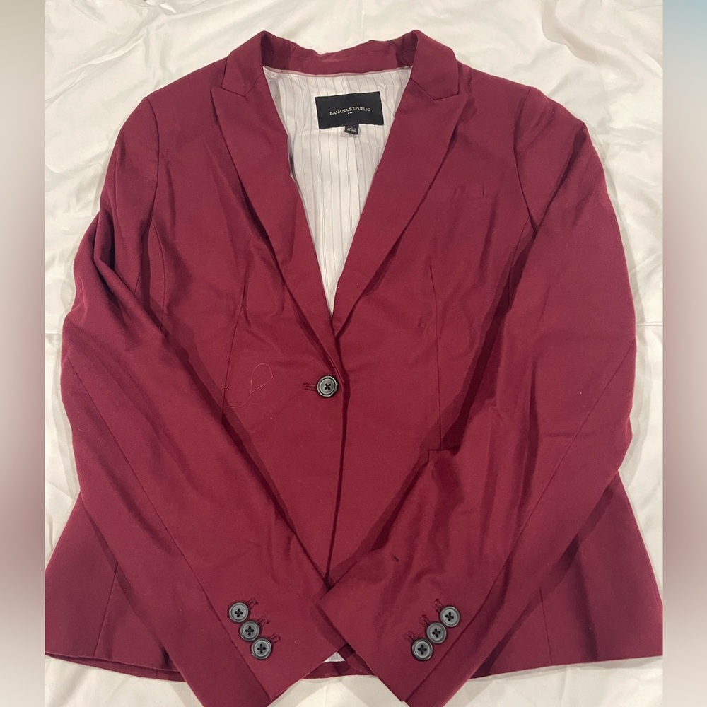 Cranberry colored blazer